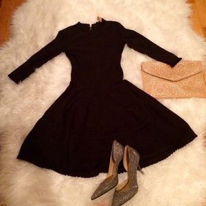 Kate Spade black dress with 3/4 length sleeve. xs